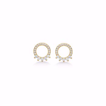 Seville ELLIE gold-plated silver earrings with cubic zirconia