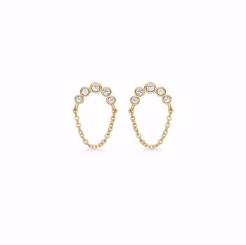 Seville Josephine gold-plated silver earrings with zirconia