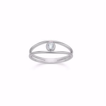 Blicher Fuglsang silver ring with zirkonia