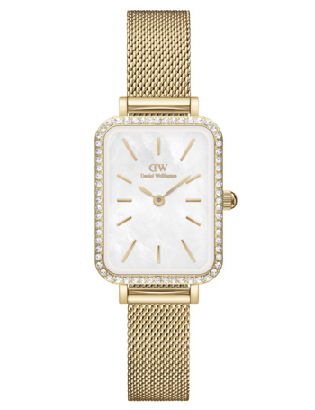 ADW00100668, Daniel Wellington Quadro Bezel Quartz Dame m/lænke