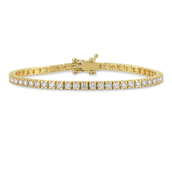 Tennis bracelet in 14 carat gold with 59 pcs 0,05 ct Wesselton SI
