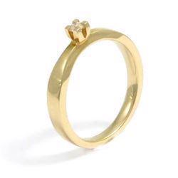 14 kt Toftegaard Solitaire ring with 0,07 ct Wesselton VVS