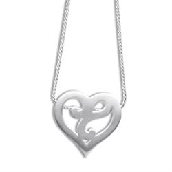 Silver hearts pendant