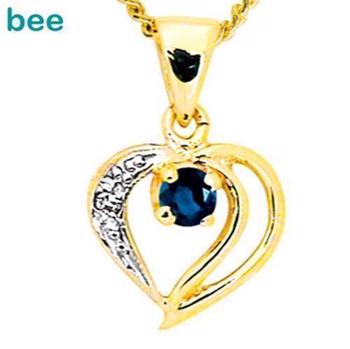 9 ct Gold Sapphire and Diamond Pendant