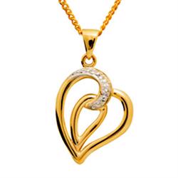 9 ct diamond heart pendant