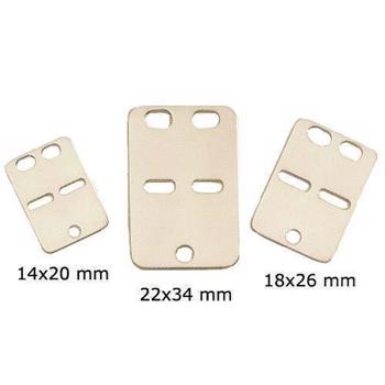 ID plates / Dog tags - small 8 carat yellow gold, 14 x 20 mm