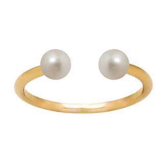 Zöl Pearl Duo gold plated sterling silver Top finger ring shiny, model 54920601